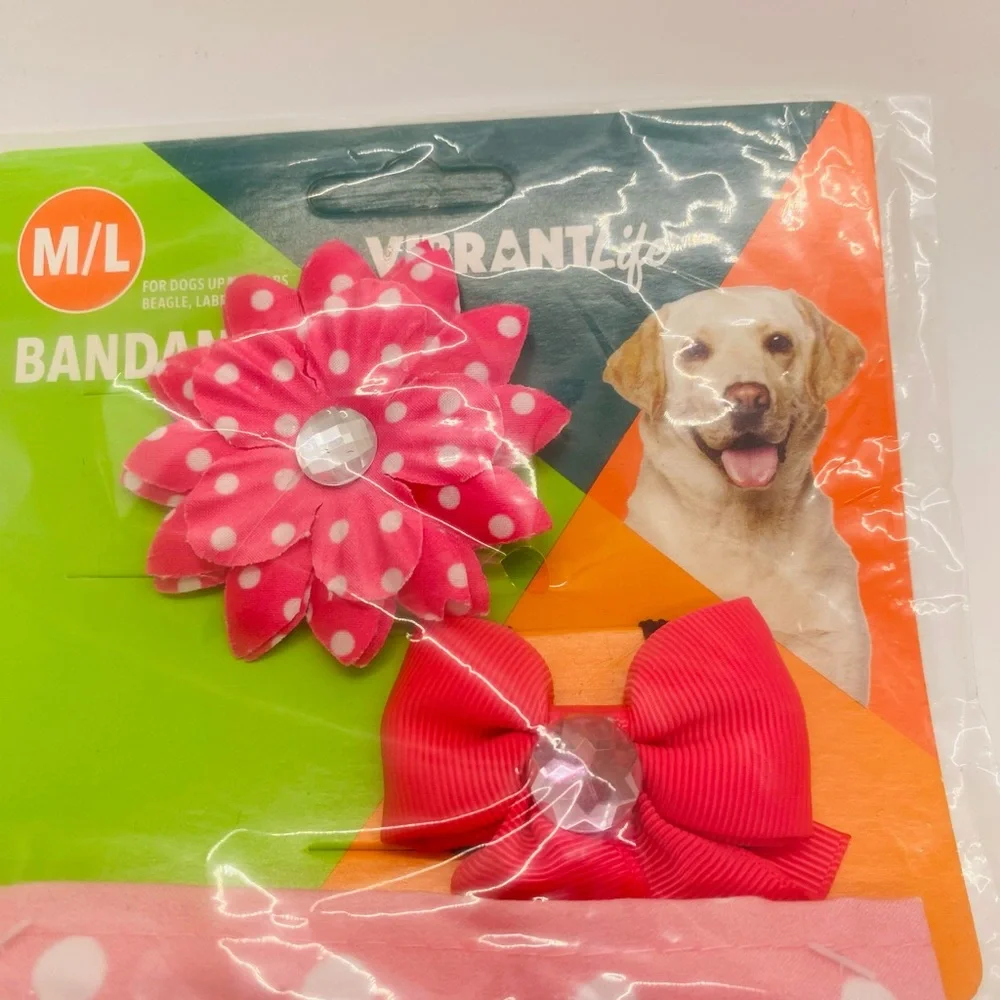 NWT Vibrant Life “girls just wanna have sun” bandanna set. Size M/L (90 pounds)